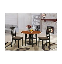 East West Furniture Dining Room Set Black & Cherry