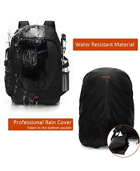 Nakto 7 Inch Laptop Backpack with Hardshell, Armored Backpack with Usb Port and Lightweight Rain Cover for Motorcycle Outdoor Racing Waterproof Rucksa
