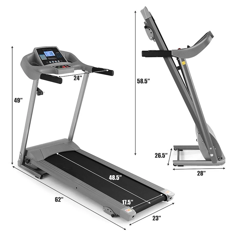 Electric Motorized Folding Treadmill for Home Fitness and Running