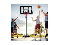 4.25 to 10 Feet Adjustable Basketball Hoop System with Holes and 2 Nets