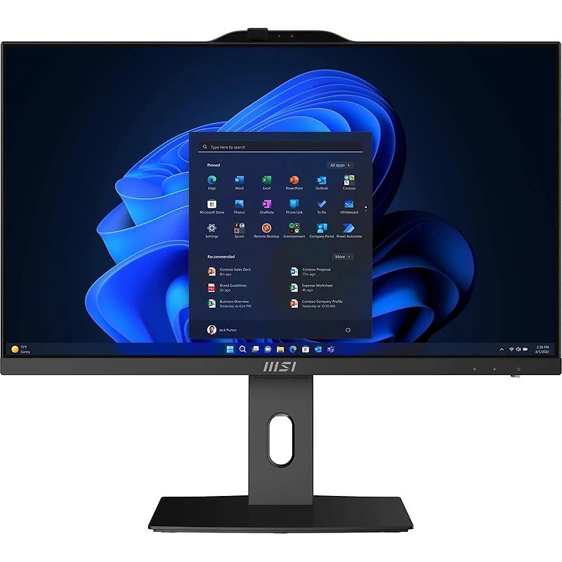 Msi Pro AP242P 14M-643US 23.8" Full Hd 100Hz All-In-One Desktop Computer, Intel Core i7-14700 2.1GHz, 16GB Ram, 1TB Ssd, Windows 11 Home, Black