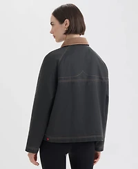 Hunter Women's Short Faux Fur-Lined Waxed Jacket