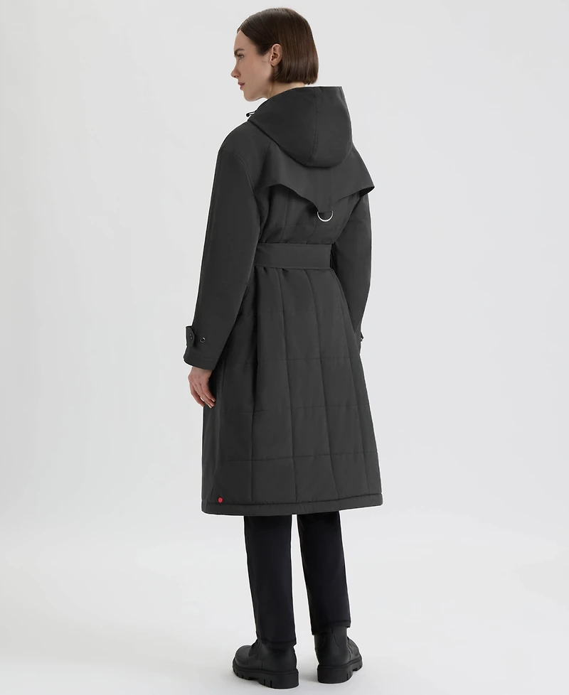 Hunter Women's Hooded Belt Trench Coat