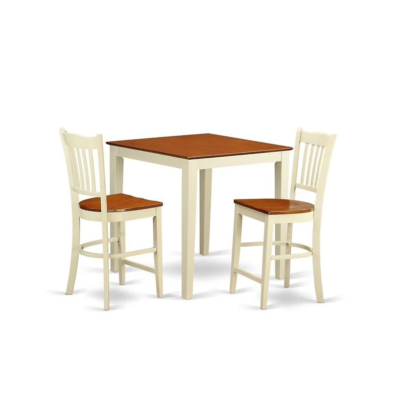 East West Furniture 3 Pc counter height set - Dining Table and 2 bar stools