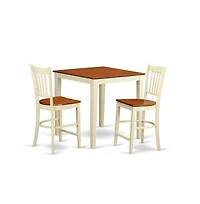 East West Furniture 3 Pc counter height set - Dining Table and 2 bar stools
