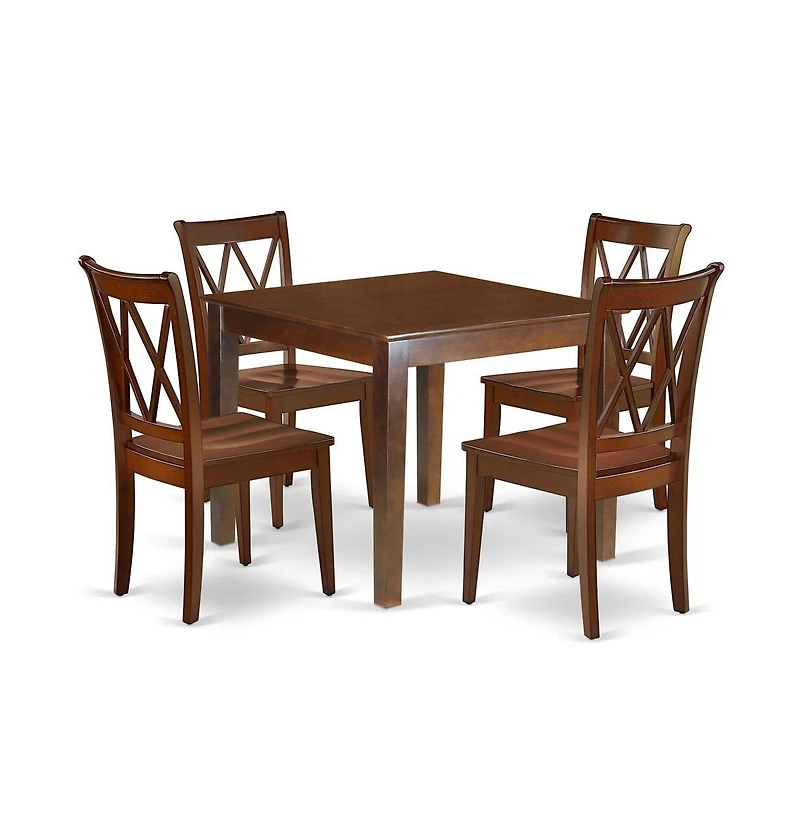East West Furniture Dining Room Set Mahogany