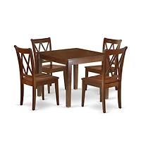 East West Furniture Dining Room Set Mahogany