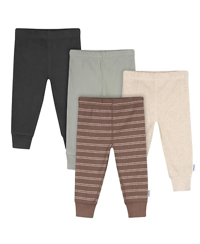 Gerber Baby Boys Dark Shadow Active Pants, 4-Pack