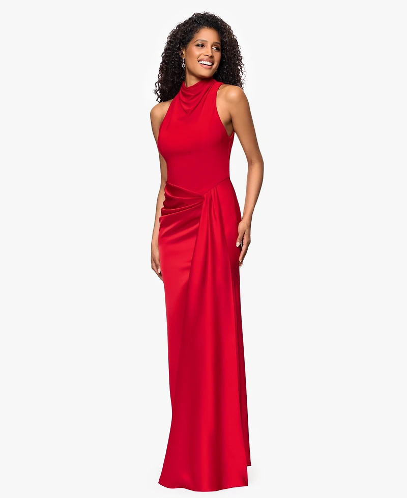Betsy & Adam Women's Cowl Neck Dress