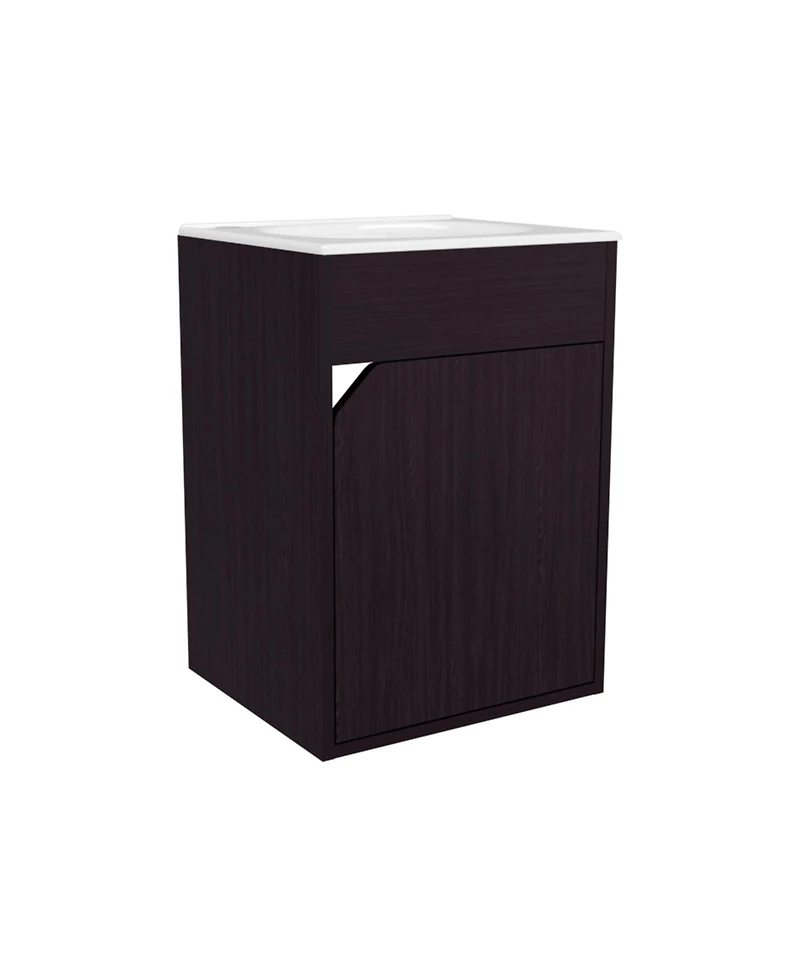 Fm Furniture Nelson Bathroom Floating Vanity, Wenge