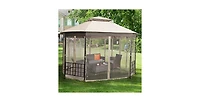 10 x 12 Octagonal Patio Gazebo with Mosquito Net