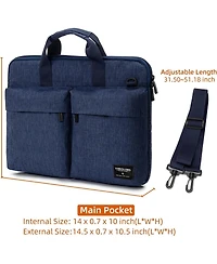 Acer 14 inch Laptop Bag with Shoulder Strap, Messenger Bag, Slim Computer Carrying Case Notebook Handbag Fit for Acer Asus Lenovo Hp Toshiba, Blue