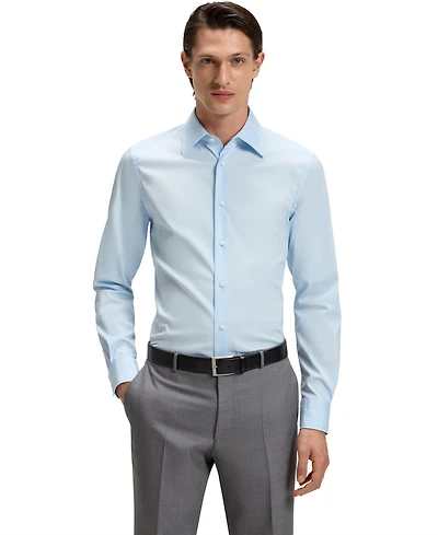 Boss by Hugo Men's Cotton-Blend Stretch Poplin Slim-Fit Dress Shirt