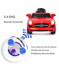 Gymax Kids Ride on Car Mercedes-Benz Sls w/ R/C Parental Remote Control MP3