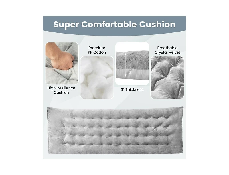 75 x 27.5 Inch Camping Cot Pads with Soft Breathable Crystal Velvet - Gray