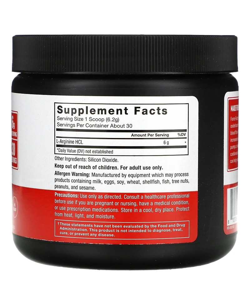 Force Factor L-Arginine Hcl Powder Unflavored