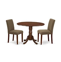 East West Furniture Dining Room Set Mahogany