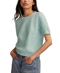 Lucky Brand Women's Cloud Soft Puff Sleeve Sweater T-shirt