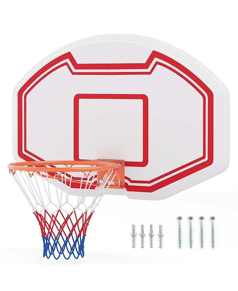 Large Wall Mounted Basketball Hoop with Shatter-proof Backboard