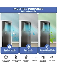 gaomon 8000 Btu Portable Air Conditioner - 3-in-1 Unit with Dehumidifier & Fan Cools 350 Sq.Ft (Includes Vent Kit for Bedroom/Rv/Apartment)