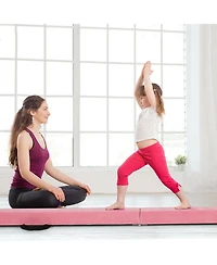 7 Feet Folding Portable Floor Balance Beam with Handles for Gymnasts