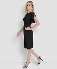 Dkny Women's Short Sleeve Crew Neck Sheath Dress
