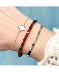 The Lovery Garnet Bead Bracelet 14K Gold
