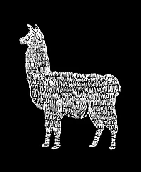 La Pop Art Plus Llama Mama Word V-Neck T-Shirt