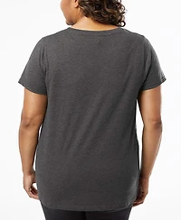 La Pop Art Plus Namaste Word V-Neck T-Shirt