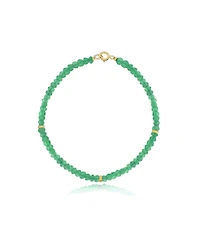 The Lovery Green Onyx Bead Bracelet 14K Gold
