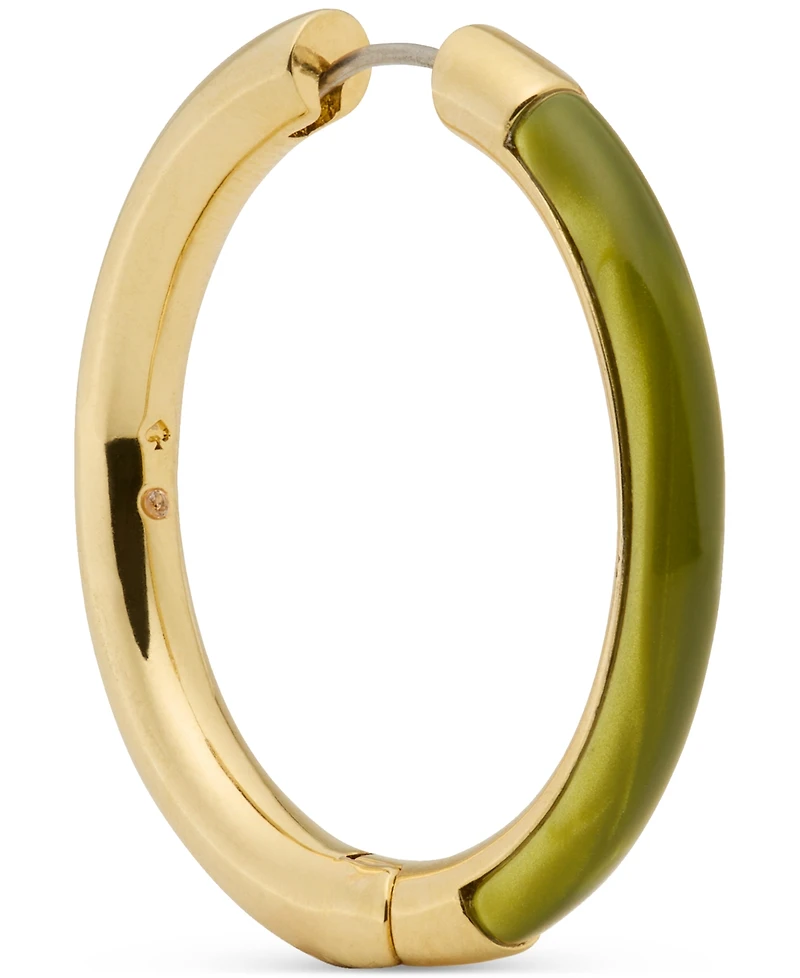 kate spade new york Medium Color Inlay Hoop Earrings, 1.34"