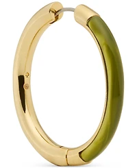 kate spade new york Medium Color Inlay Hoop Earrings, 1.34"