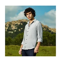 Campus Sutra Men's Wicker-Tactile Shirt