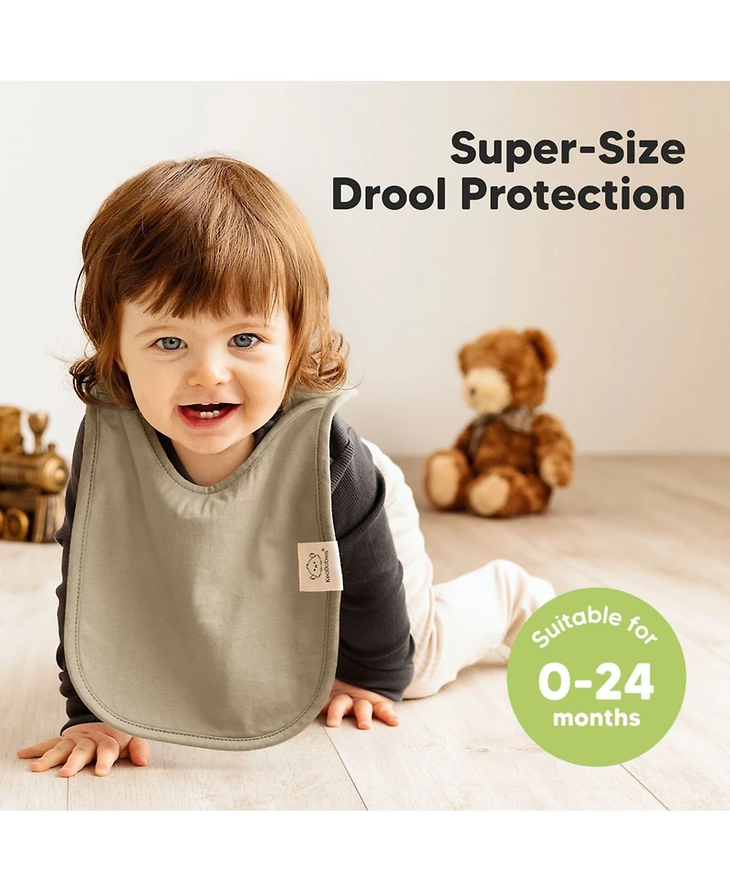 KeaBabies Baby Boys 8-Pack Bibs for Boys, Girls, Pull-on Drool Bib Unisex