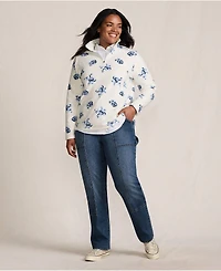 Lands' End Plus Anyweather Fleece Quarter Zip Pullover