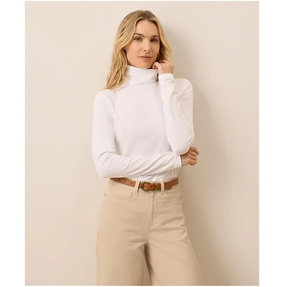 Pact Women's Luxe Stretch Jersey Slim Turtleneck