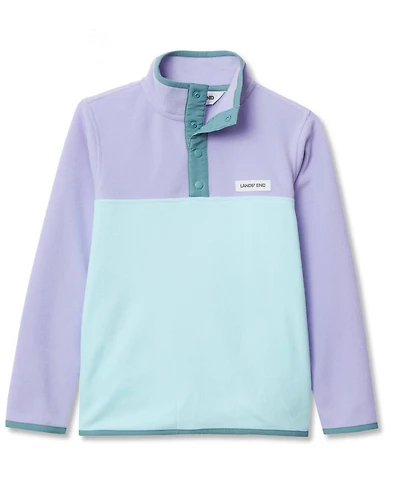 Lands' End Girls Anyweather Fleece Snap Neck Pullover