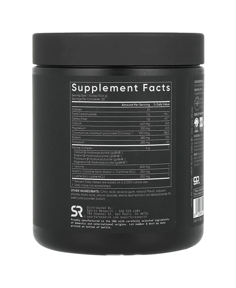 Sports Research Keto Plus Exogenous Ketones with goBHB