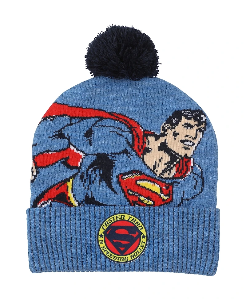 Bioworld Big Boys Superman 2-Piece Hat and Gloves Set