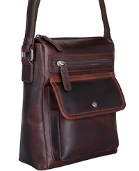 Mancini Men's Everyday Leather Crossbody Bag