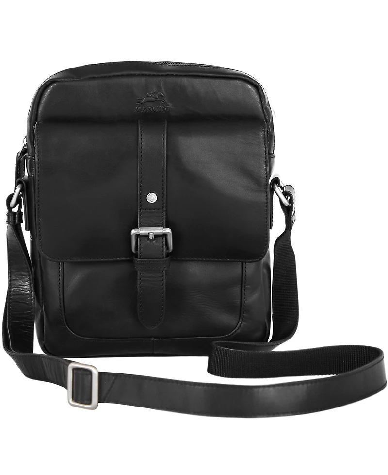 Mancini Men's Leather Crossbody Bag