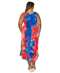 L I V D Women's Plus Zola Tie Dye Tank Dress