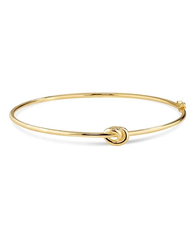Devata Love Knot Bangle Bracelet in 14K Gold, Fits Small to Medium Wrist, approx. 2.5 grams