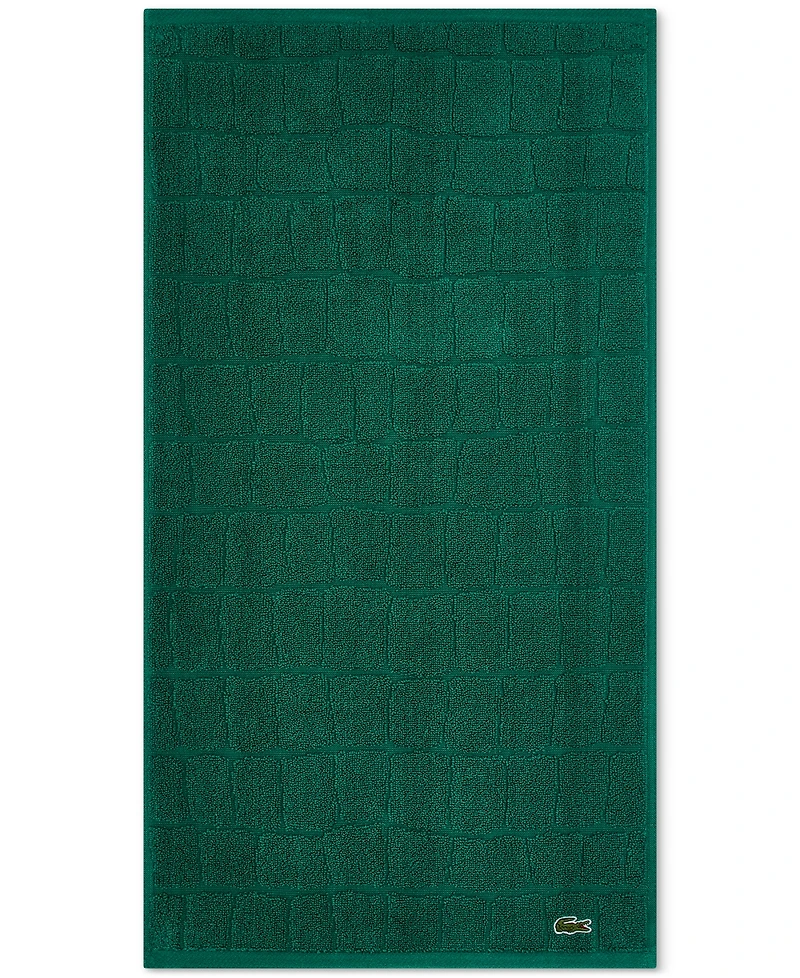 Lacoste Home Heritage Croc Scale Cotton Bath Towel, 30" x 56"