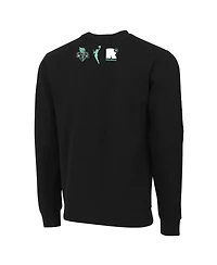 Round21 Men's and Women's Black New York Liberty Pennant Crewneck Pullover Sweatshirt