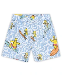 Reyn Spooner Baby Boys and Girls Light Blue The Simpsons Cowabunga Cabana Set