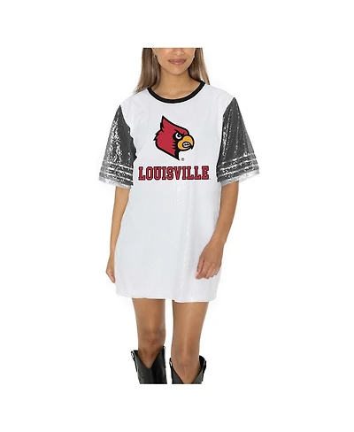 Gameday Couture Women's White Louisville Cardinals Full Sequin Jersey Dress