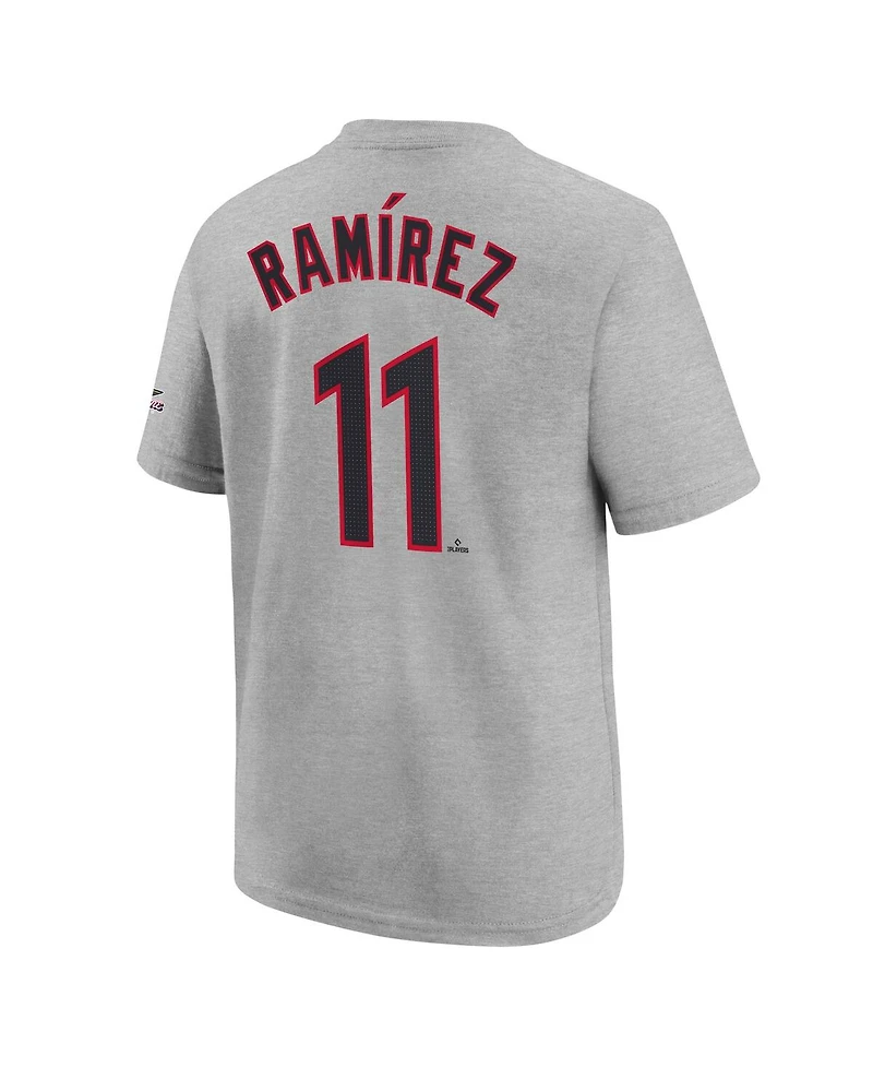 Nike Big Boys and Girls Jose Ramirez Heather Gray Cleveland Guardians 2025 Mlb All-Star Edition Name Number T-Shirt