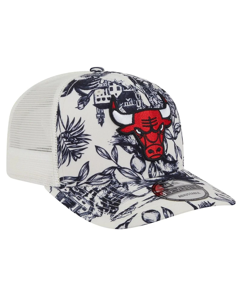 New Era Men's White Chicago Bulls Lemon Tree 9SEVENTY Adjustable Hat