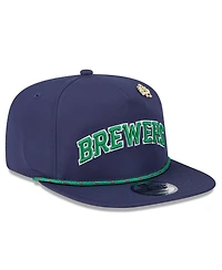 New Era Men's Navy Milwaukee Brewers 2025 Big League Chew Golfer Snapback Hat